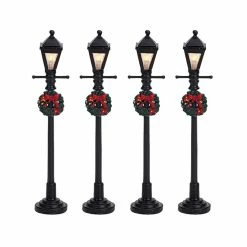 Cheapest 👍 Lemax® Caddington Village™ Gas Lantern Street Lamps Set 🔥