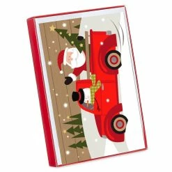 Budget ⌛ American Greetings® Santa & Red Truck Box of Cards 🌟 -Boxed Christmas Cards Shop 10701397 1