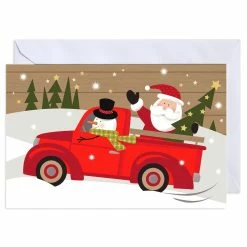 Budget ⌛ American Greetings® Santa & Red Truck Box of Cards 🌟