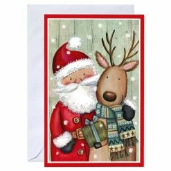 Cheapest ⭐ American Greetings® Santa & Deer Box of Cards 🔔 -Boxed Christmas Cards Shop 10701420 2