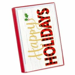 New 🔔 American Greetings® Plaid Happy Holidays Box of Cards by Plus Mark 🛒 -Boxed Christmas Cards Shop 10701421 1