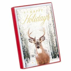 Budget 😍 American Greetings® Happy Holidays Deer Box of Cards 🔥
