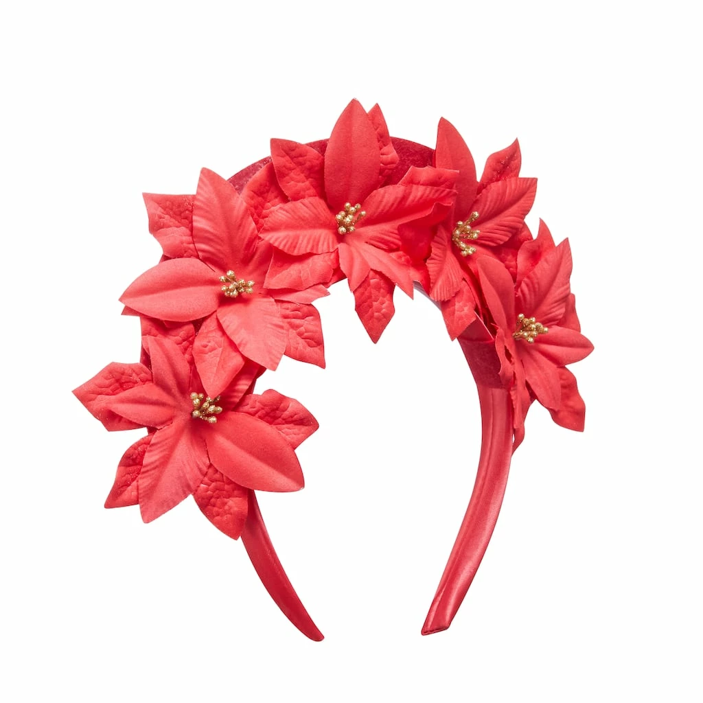 Wholesale ❤️ Poinsettia Floral Headband by Celebrate It™ 💯 2 Wholesale ❤️ Poinsettia Floral Headband by Celebrate It™ 💯 - Image 2