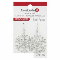 Buy 🔥 Christmas Snowflake Earrings by Celebrate It™ 🎁