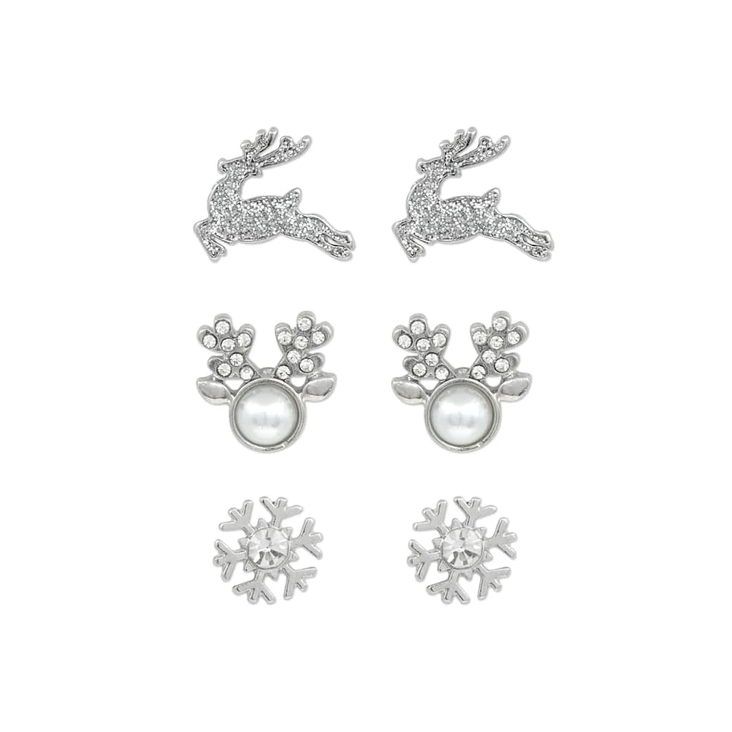 Discount โ Christmas Silver Deer Earrings Set by Celebrate It™ ๐ 2 Discount โ Christmas Silver Deer Earrings Set by Celebrate It™ ๐ - Image 2