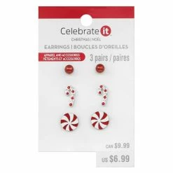Cheapest 😀 Christmas 🍬 Candy Stud Earrings by Celebrate It™ 🔥