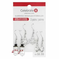 Deals 🔥 Christmas Snowman Dangle Earrings Set by Celebrate It™ ❤️