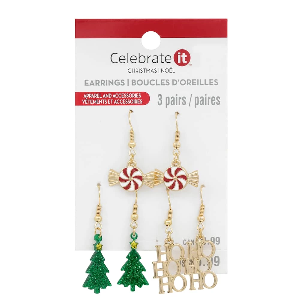 Hot Sale 🥰 Christmas Tree & Peppermint Dangle Earrings Set by Celebrate It™ ✨ 1 Hot Sale 🥰 Christmas Tree & Peppermint Dangle Earrings Set by Celebrate It™ ✨