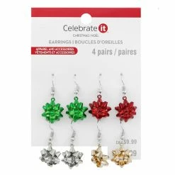 Hot Sale 🎁 Christmas Gift Bow Dangle Earrings Set by Celebrate It™ ✨