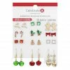 Wholesale 🤩 Christmas Gold, Green & Red Earrings Set by Celebrate It™ 🛒