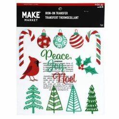 Flash Sale ✨ Peace, Joy & Noel Iron-On Transfer by Make Market® 👍 -Boxed Christmas Cards Shop 10703782 1