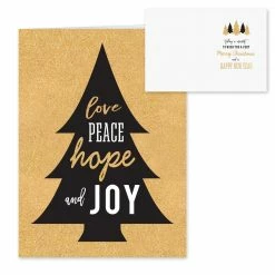Top 10 🧨 Hortense B. Hewitt Co. Black and Faux Gold Holiday Cards 💯 -Boxed Christmas Cards Shop D231903S 5