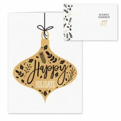 Top 10 🧨 Hortense B. Hewitt Co. Black and Faux Gold Holiday Cards 💯 -Boxed Christmas Cards Shop D231903S 7