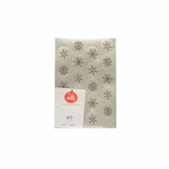 New 🥰 Gartner Studios® Silver Foil Snowflake Envelope Seals ❤️