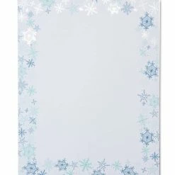 Discount 👍 Gartner Studios® Cool Blue Snowflake Stationery Paper, 8.5" x 11" 🤩