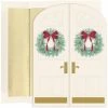 Buy 😍 JAM Paper Holiday Doorway Wreaths 🎁 Christmas Cards & Envelopes Set 🎉