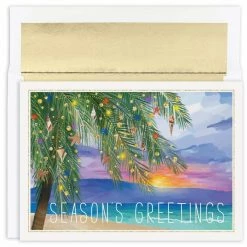 Buy 😉 JAM Paper Tropical Sunset 🎄 Christmas Cards & Envelopes Set ❤️