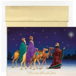 New 🔔 JAM Paper Three Kings 🎁 Christmas Cards & Envelopes Set 🤩