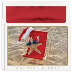 Best Sale ✨ JAM Paper Starfish Santa 🎄 Christmas Cards & Envelopes Set ❤️