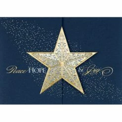 Buy ⌛ JAM Paper Star Gatefold Blank 🎅 Christmas Cards & Envelopes Set 🛒