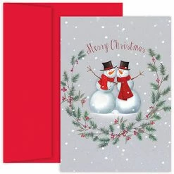 Cheapest 🧨 JAM Paper Snow Buddies 🔔 Christmas Cards & Envelopes Set ⭐