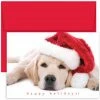 Coupon 🤩 JAM Paper Santa Puppy Blank 🎁 Christmas Cards Set, 18ct. ⭐