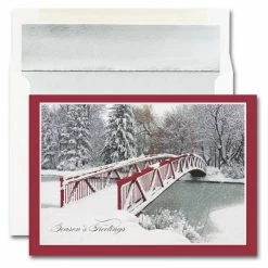 Brand new 🤩 JAM Paper 5" x 7" Red Bridge Blank Cards & Matching Envelopes Set, 25ct. ❤️