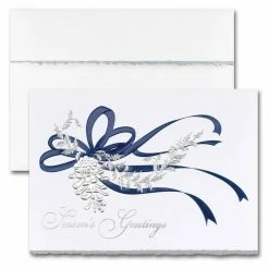 Best deal 🎁 JAM Paper 5" x 7" Pinecone with Ribbon Blank 🎄 Christmas Cards & Matching Envelopes Set, 25ct. 🔥