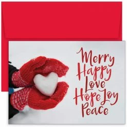 Best deal 🎁 JAM Paper 5" x 7" Merry Happy Love Cards & Matching Envelopes Set, 18ct. 🎁