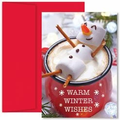 Discount 😍 JAM Paper 5" x 7" Marshmallow Snowman Cards & Matching Envelopes Set, 18ct. 🔥