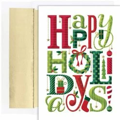 Deals ๐ JAM Paper 5" x 7" Happy Everything Holidays Cards & Matching Envelopes Set, 18ct. ๐งจ