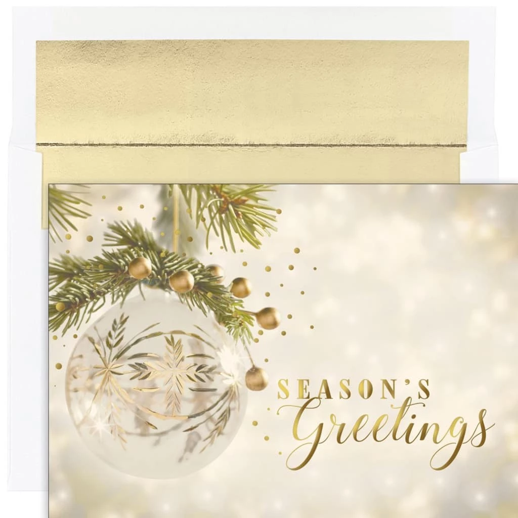 Best Sale ✨ JAM Paper 5" x 7" Gold Sparkle Ornament Cards & Matching Envelopes Set, 18ct. ⌛ 1 Best Sale ✨ JAM Paper 5" x 7" Gold Sparkle Ornament Cards & Matching Envelopes Set, 18ct. ⌛