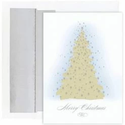 Brand new 💯 JAM Paper 5" x 7" Frosted Tree Design Cards & Matching Envelopes Set, Frosted Tree Design, 16ct. 🔔