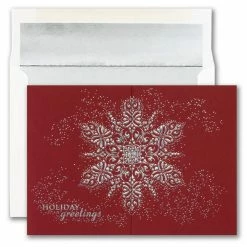 Coupon 💯 JAM Paper 5" x 7" Dazzling Snowflake Blank Cards & Matching Envelopes Set, 25ct. 😉