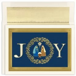 New ❤️ JAM Paper 7.9" x 5.6" Joy Nativity 🎅 Christmas Card Set, 16ct. 💯