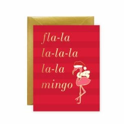 Outlet ⭐ Meant to be sent® Fla-la-la-la-la-mingo 🔔 Christmas Greeting Cards, 10ct. 🤩