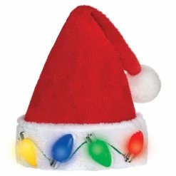 Cheapest 💯 Christmas Light-Up Plush Santa Hat by Amscan 🎁