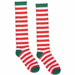 Outlet 🔥 Christmas 🍬 Candy Stripe Knee 🧦 Socks, 6ct. by Amscan ✔️