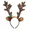 Wholesale 😍 Brown Sequin Reindeer Antler 🎄 Christmas Headband by Amscan 😀